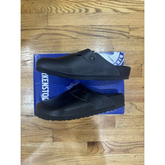 Birkenstock Boston BS Black Exquisite Leather Size 41 NWT - Picture 1 of 5
